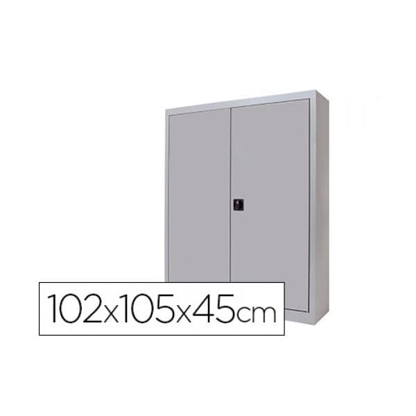 Rocada Armário Metálico 2 Portas 2 Prateleiras Cinza 102x45x105cm