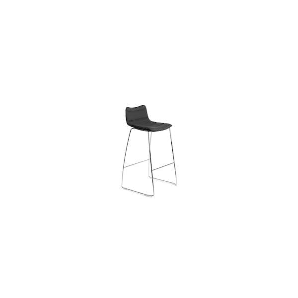 Rocada Cadeira Alta rd-926-4 com Assento Estofado Preto e Encosto Baixo