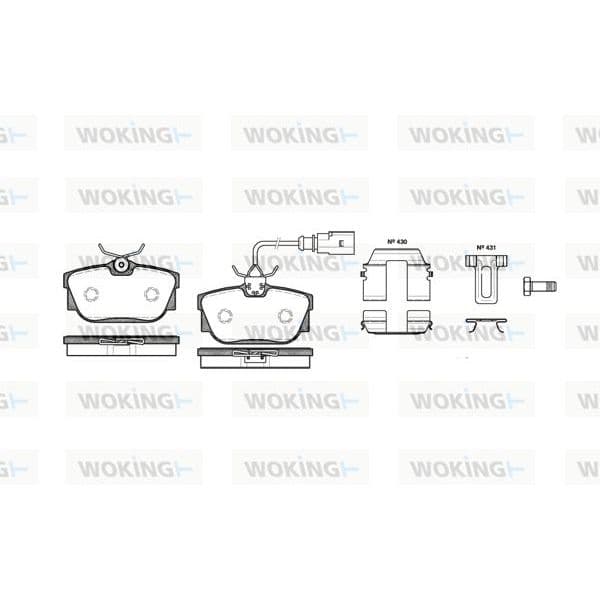 Woking Jogo de Pastilhas para Travão de Disco - P6673.12