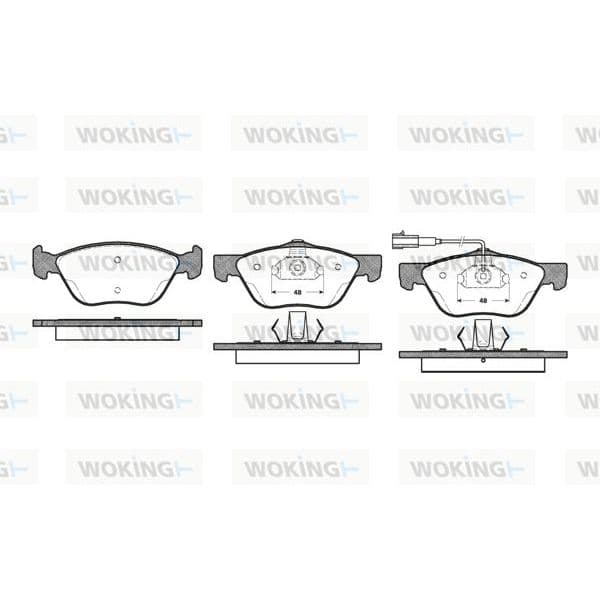 WOKING Jogo de Pastilhas para Travão de Disco - P4893.21