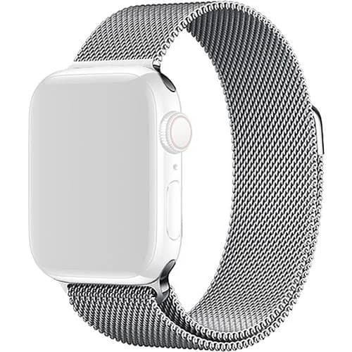 Bracelete Metal 4-OK para Apple Watch 42mm | 44mm | 45mm - Prateado