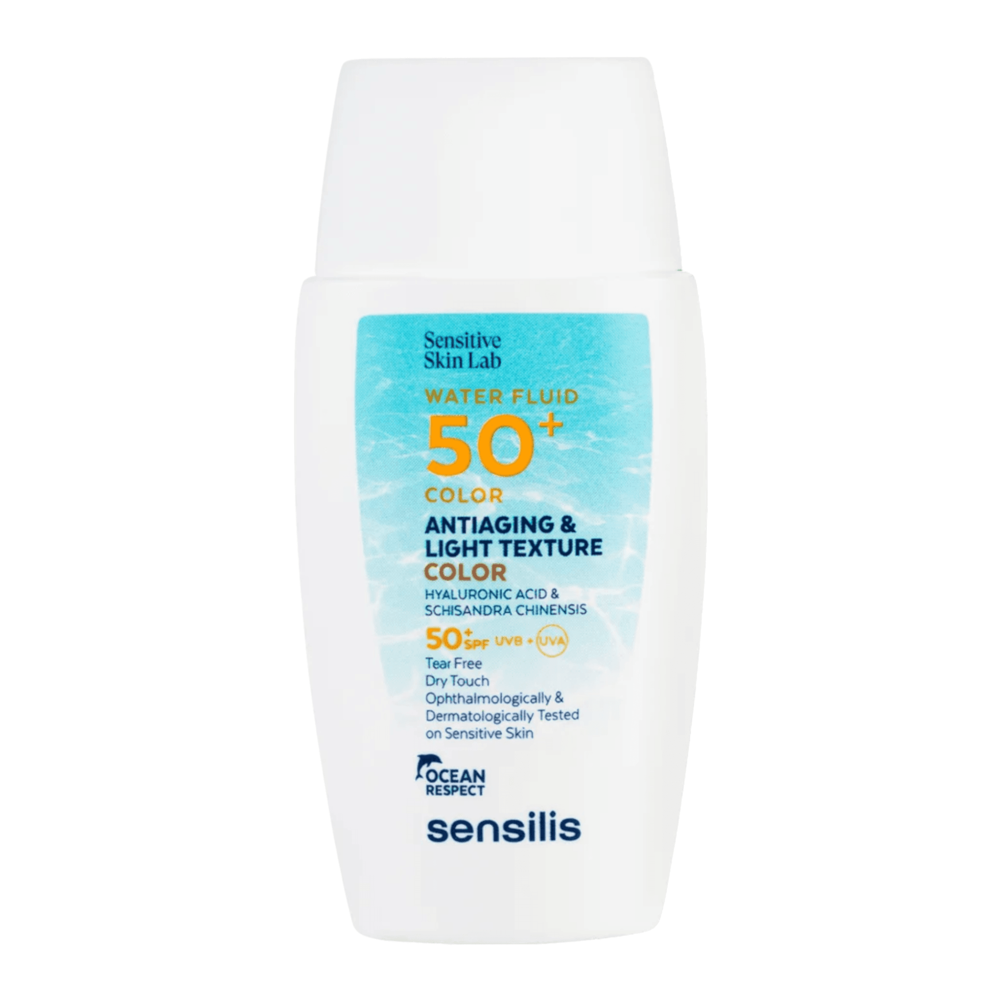 Protetor Solar Sensilis Water Fluid Fluido Anti-Envelhecimento Color SPF50+ 40ml