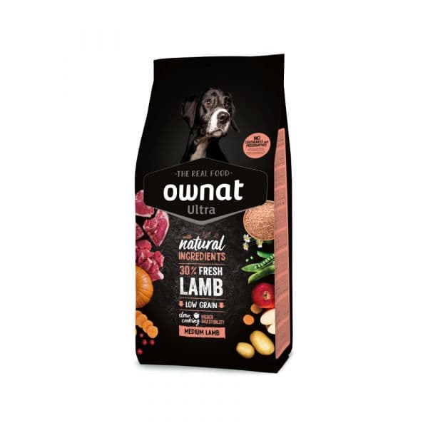 Ownat Ultra Medium Lamb & Rice 12Kg