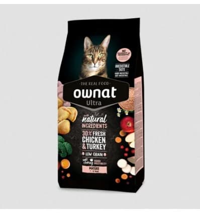 Ownat Ultra Gato Mature Frango E Peru +7 anos 3 Kg