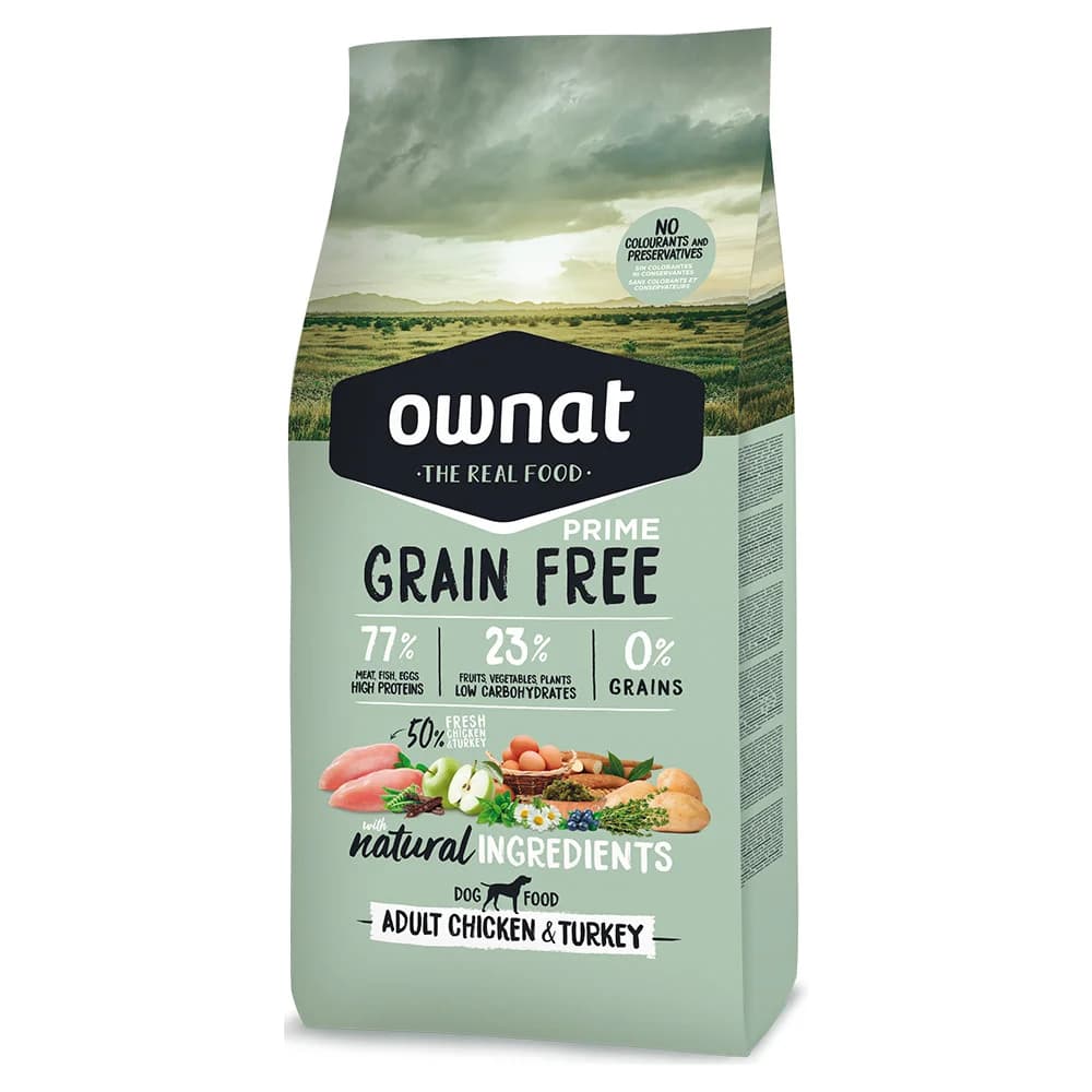 Ownat Grain Free Prime Adult Chicken & Turkey 3Kg