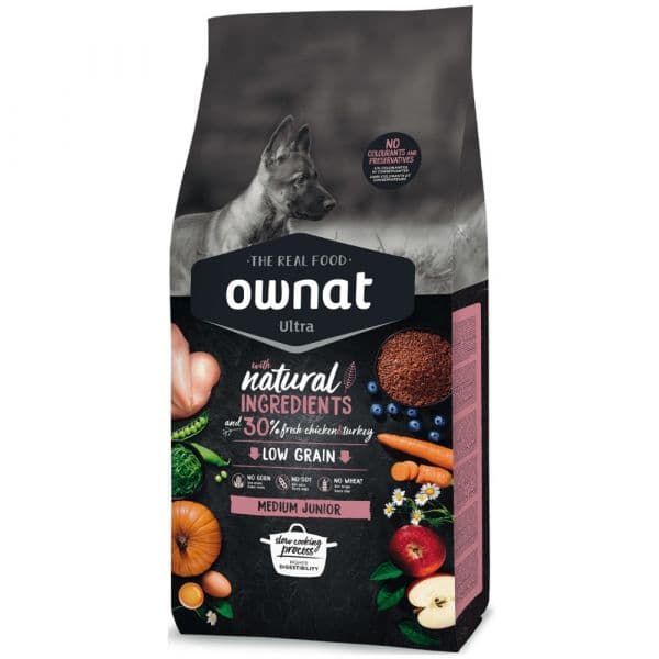 Ownat Ultra Medium Junior Chicken & Turkey 14Kg