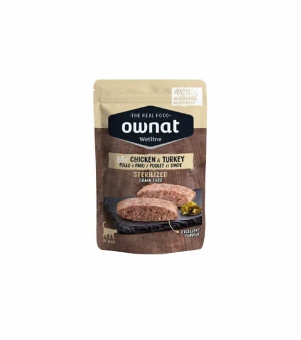 Ração Húmida Ownat Sterilized Chicken & Turkey 85g