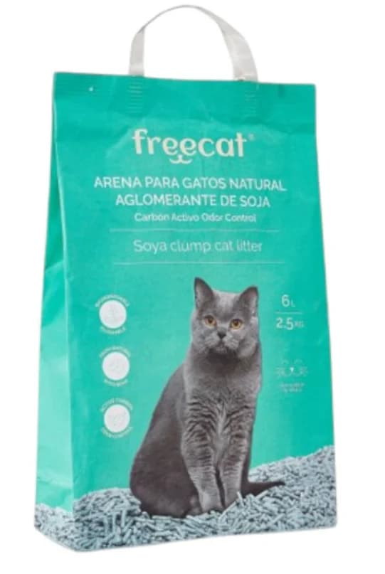 Freedog Areia Gatos Natural Aglomerante Soja Carvão