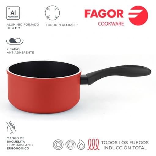 Panela Ø16CM Vermelha Alumínio 3004 Fagor