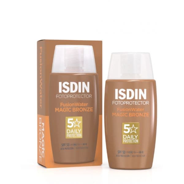 Protetor Solar Isdin FusionWater Magic Color Tom Bronze SPF50+ 50ml