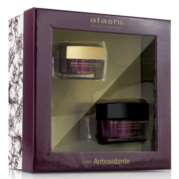 Atashi Ritual Antioxidante Hidratante Facial Creme FPS15 50ml + Contorno de Olhos 15ml Coffret