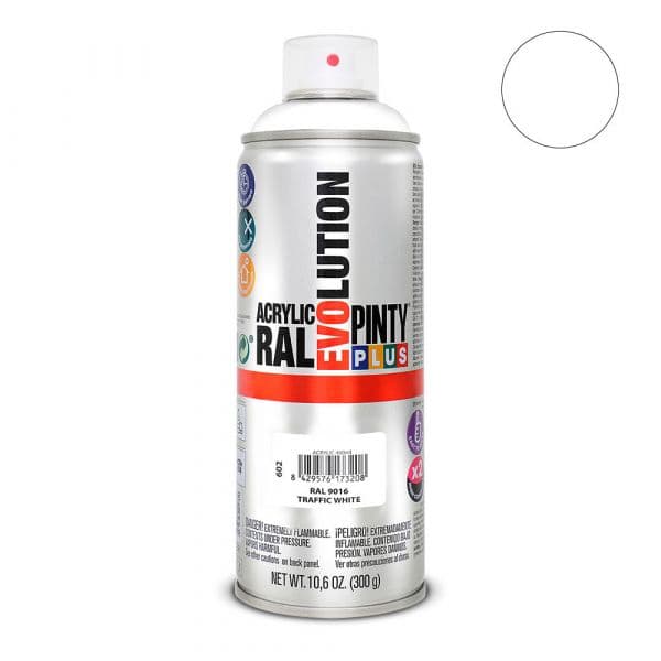 Pinty Plus Tinta em Spray Pintyplus Evolution 520cc Ral 9016 Branco Tráfico - 95798