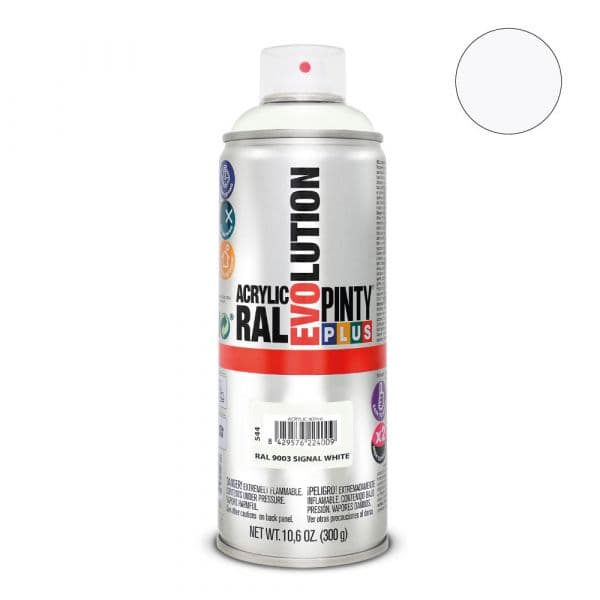 Pinty Plus Tinta em Spray Pintyplus Evolution 520cc Ral 9003 Branco Sinais - 95826