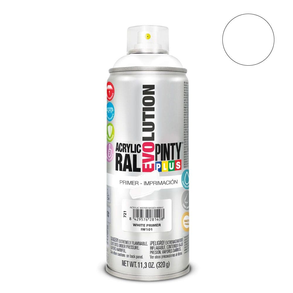 SPRAY PINTYPLUS EVOLUTION WATER-BASED 520CC IMPRIMAÇÃO BRANCO IW1