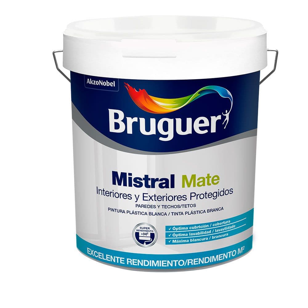 TINTA PLÁSTICA BRANCA MATE MISTRAL 0,75L 5586676 BRUGUER
