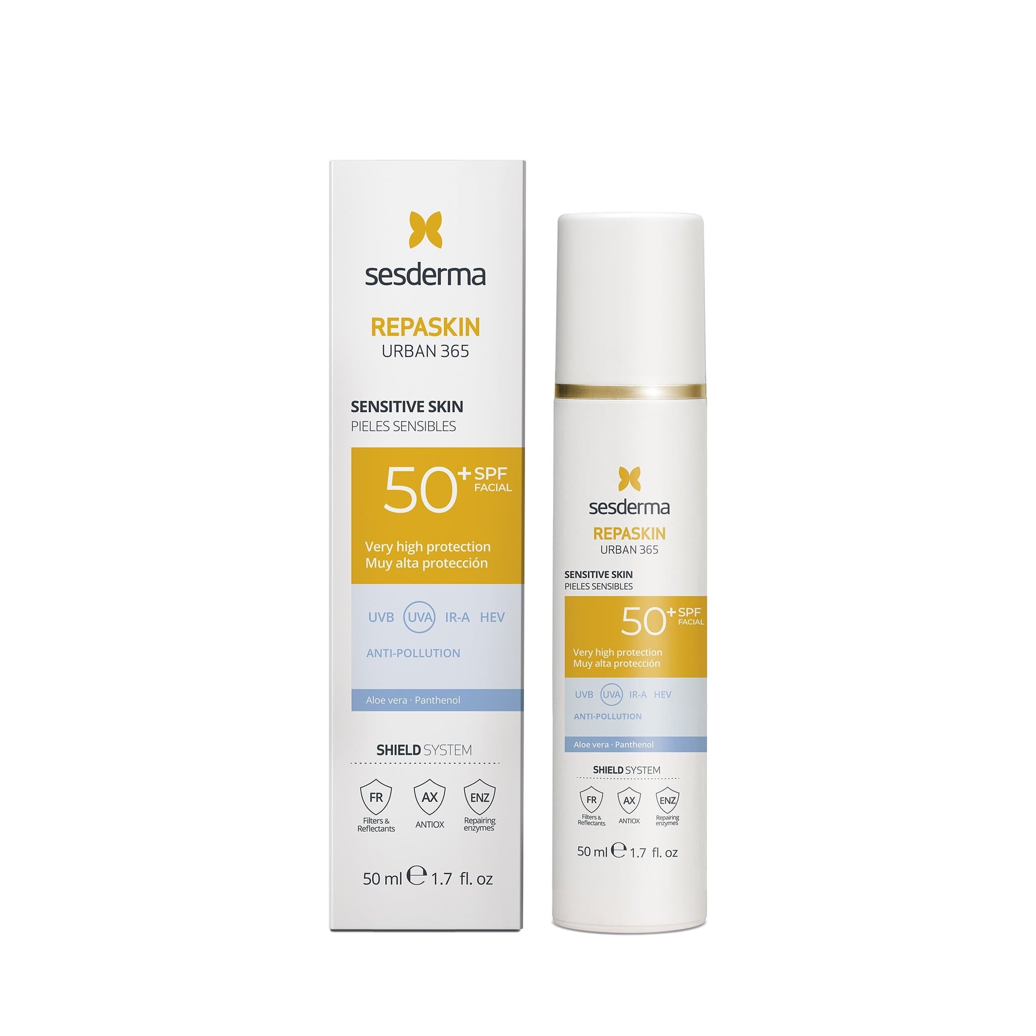 Protetor Solar Sesderma Repaskin Urban 365 Pele Sensível SPF50 50ml