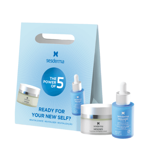 Sesderma The Power Of 5 Revitalização Mesoses Creme Antienvelhecimento Supremo 50ml + Hidraderm Hyal 5 Sérum Lipossomado 30ml Coffret
