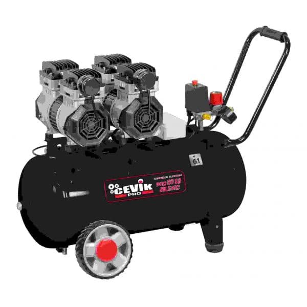 Cevik Compressor Silencioso 50L 2.8Hp 2 Cabeças - CA-PRO50S2