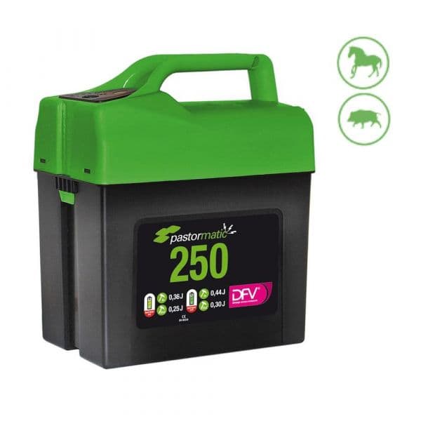Pastormatic Pastor Elétrico 250 9V-12V Sistema de Segurança Vedação Preto