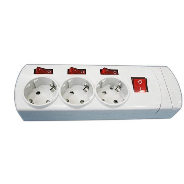 Electro DH Base de três valetes com independente 16A/250V alterna com fio 36.186 thermostable Electro DH 8430552130122