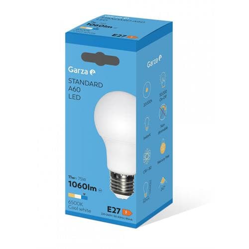 Garza Lighting Lâmpada led Standard 12W, E27, 240º, 1050 Lúmenes, 6500 K, Luz Fría