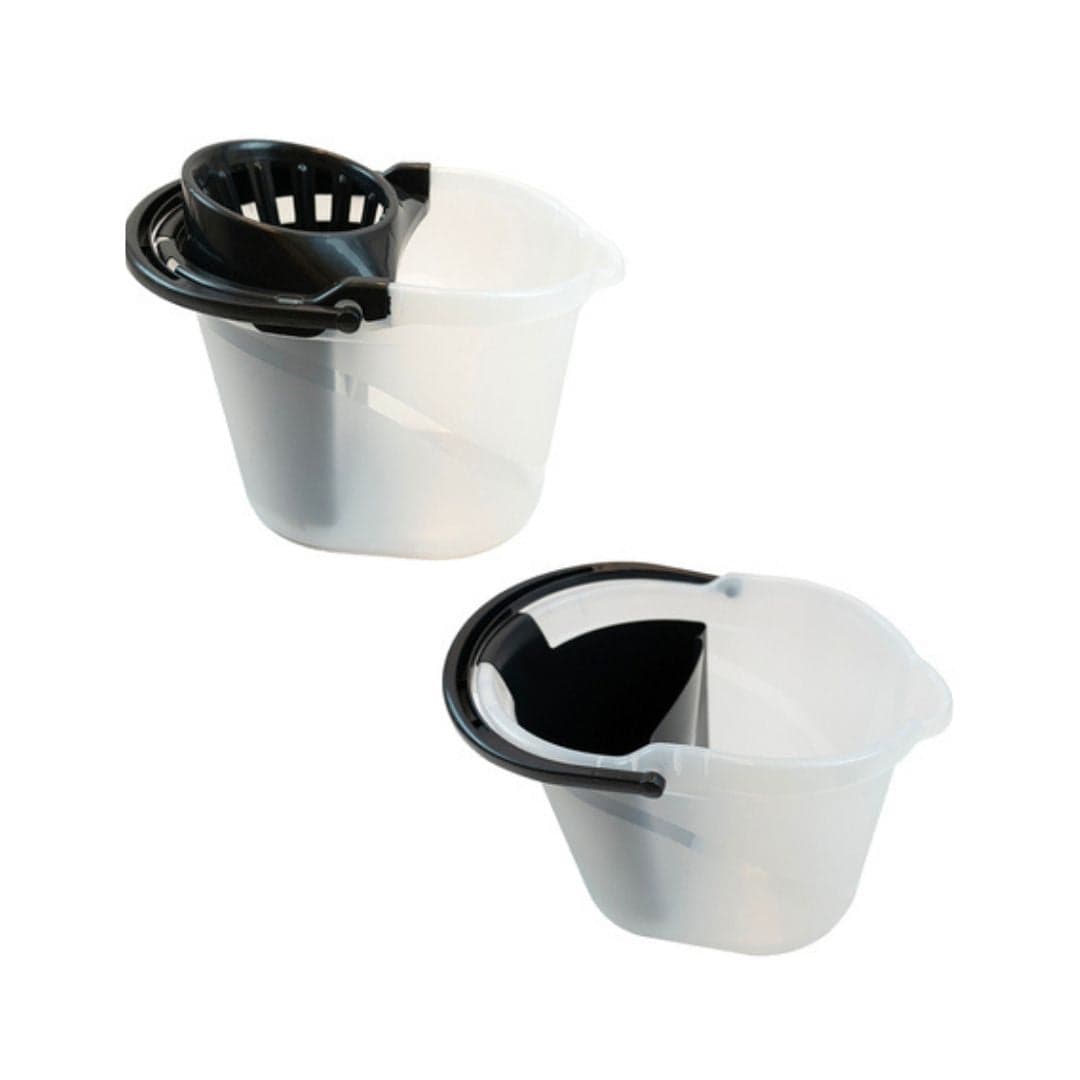 Balde Preto com Balde Interior para Limpeza de Pavimentos 15L