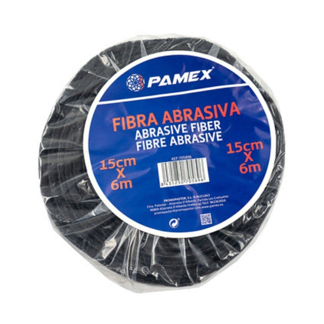 Rolo de Fibra Abrasiva Preta 15 cm x 6 m para Limpeza Profissional