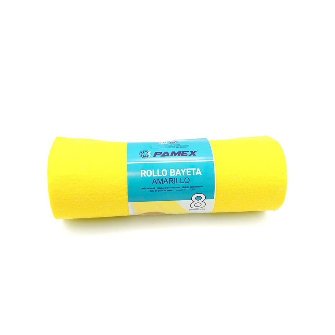 Rolo amarelo 38x40 cm com pré-corte para limpeza versátil
