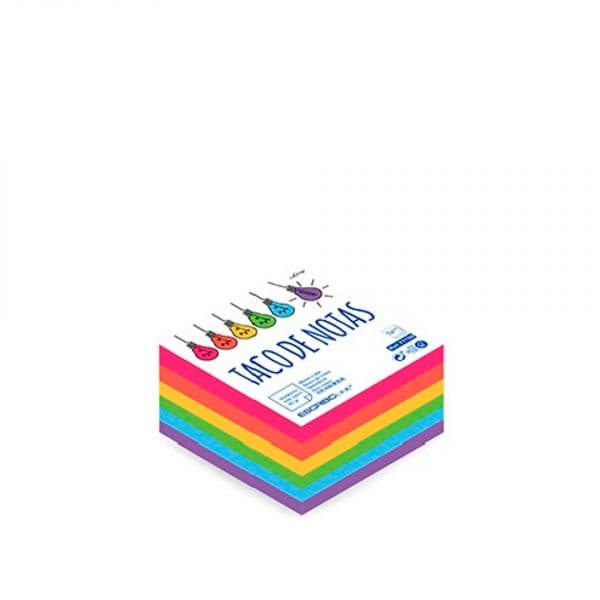 Flojim Bloco de Notas 6 Cores 9X9CM 500F 9X9CM