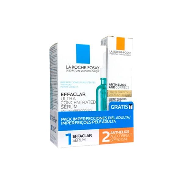 La Roche Posay Effaclar Sérum Ultra-Concentrado Anti-Imperfeições 30ml + Anthelios Protetor Solar Age Correct SPF50 15ml