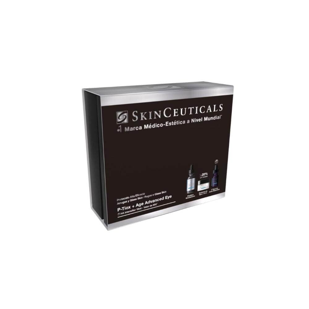SkinCeuticals P-Tiox Sérum 30ml + A.G.E. Advanced Eye 15ml + HA Intensifier Multi-Glycan 15ml Coffret
