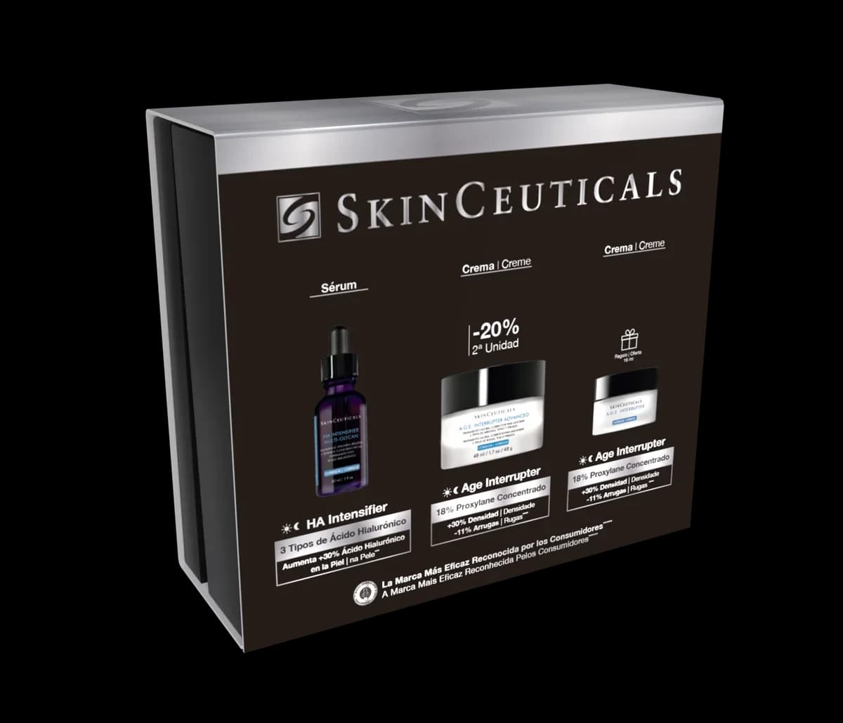 SkinCeuticals A.G.E. Interrupter Advanced 48ml + A.G.E. Interrupter Advanced 15ml + HA Intensifier Multi-Glycan 30ml Coffret