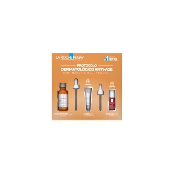 La Roche Posay Effaclar Vitamina C12 Sérum 30ml + Hyalu B5 Serum Olhos 5ml + Retinol B3 Sérum 10ml Coffret