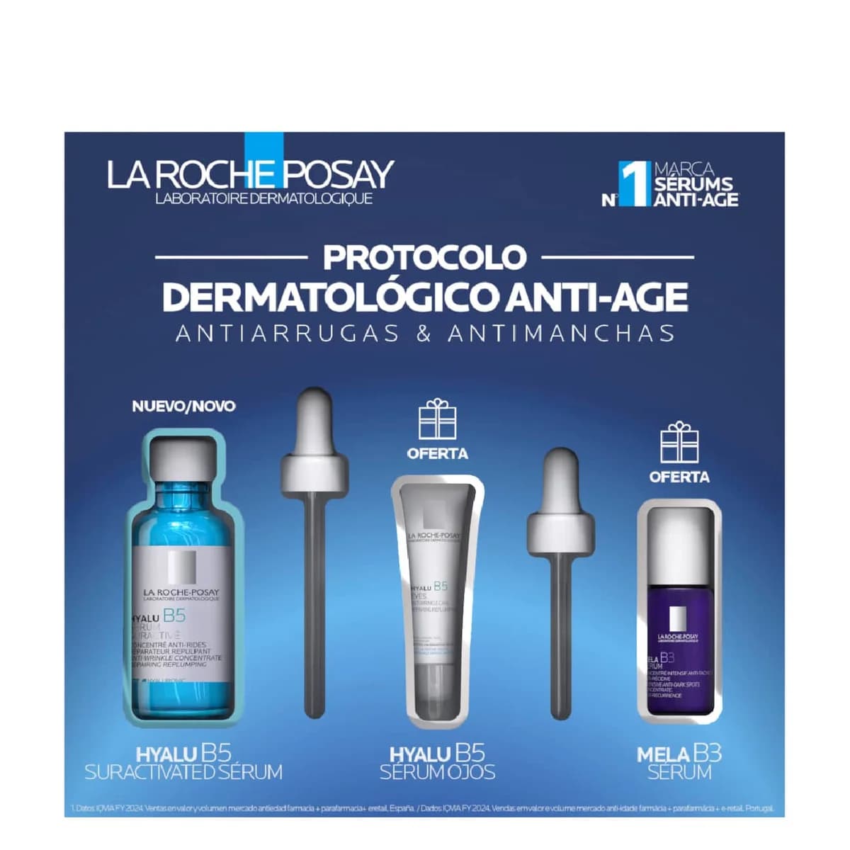 La Roche Posay Hyalu B5 Suractivated Sérum 30ml + Hyalu B5 Sérum Olhos 5ml + Mela B3 sérum 10ml Coffret