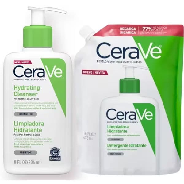 CeraVe Creme de Limpeza Facial Hidratante 473ml + Recarga 473ml