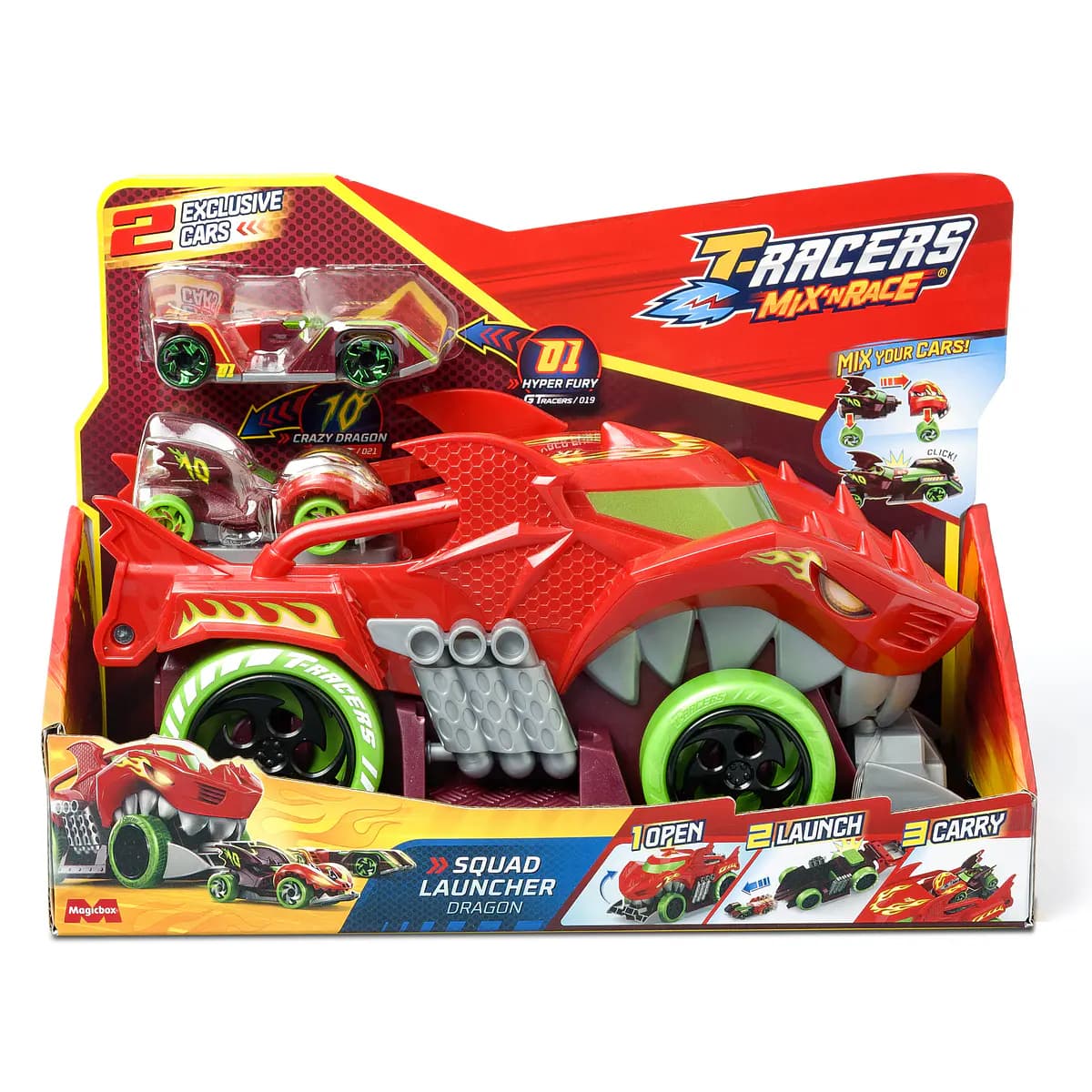 T-Racers Mix 'N Race Dragão Lançador Squad Launcher Dragon