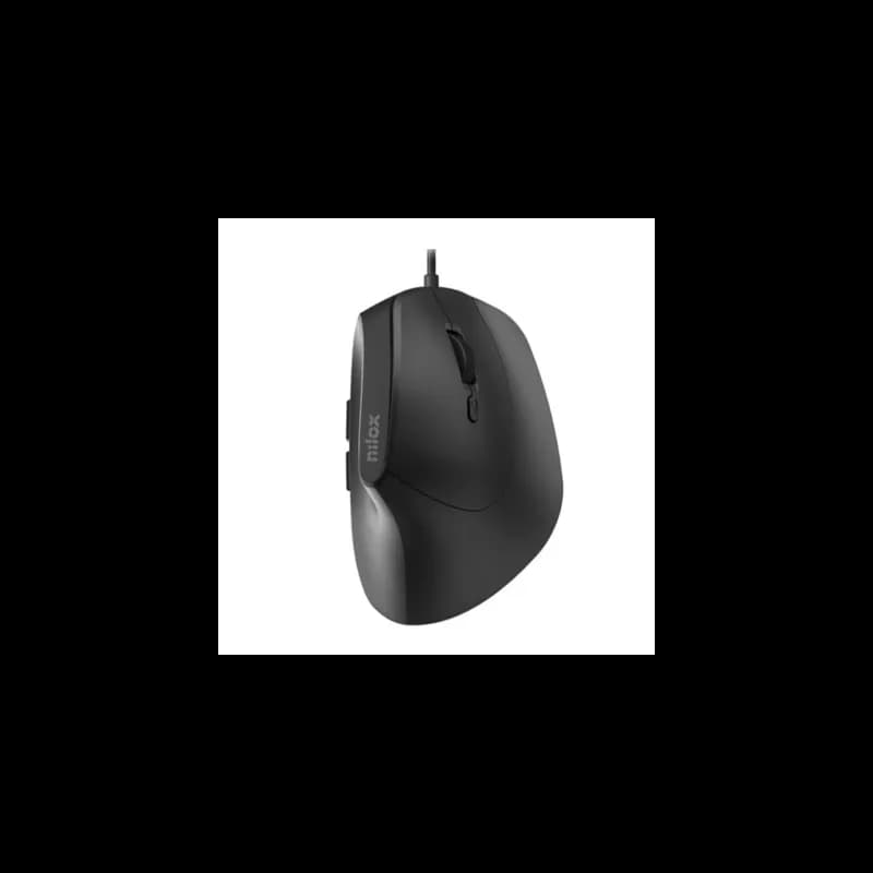 Nilox Ratón Vertical 3600 DPI, 6 botones, negro
