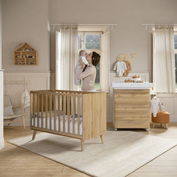 Berço Micuna Cama de Grades 120 X 60 cm Martha Cot Bed Carvalho/roble