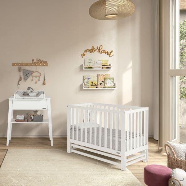 Berço Micuna Cama de Grades 120 X 60 cm com Balanceio Annie Balance Cot Bed Branco