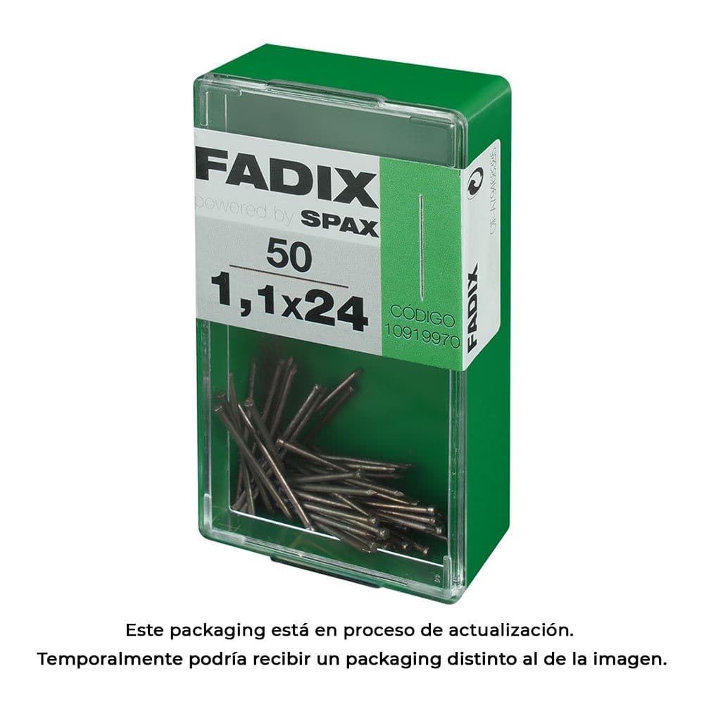 CAIXA S 50 UNID. PREGO MOLDURA AÇO 1,1X24MM FADIX