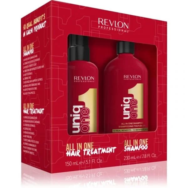 Revlon Uniq One Hair Treatment 150m + Shampoo 230ml Duo Pack Coffret