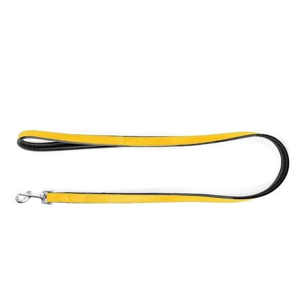 Gloria Pets Trela Couro Acolchoado Amarelo 1.8 x 100 cm
