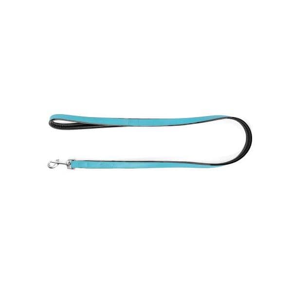 Gloria Pets Trela para Cães Couro Acolchoado Azul 100 cm x 18 mm