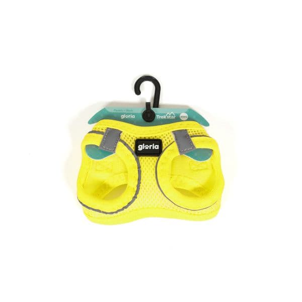 Gloria Arnês para Cães Trek Star 29,4-32,6 cm 41,4-43 cm Amarelo S