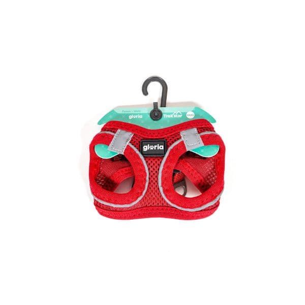 Gloria Pets Arnês Trek Star Air Mesh Vermelho M