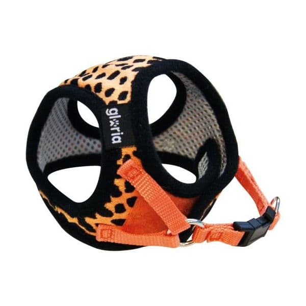 Gloria Pets Peitoral/vestido Leopardo Laranja 27-35 cm
