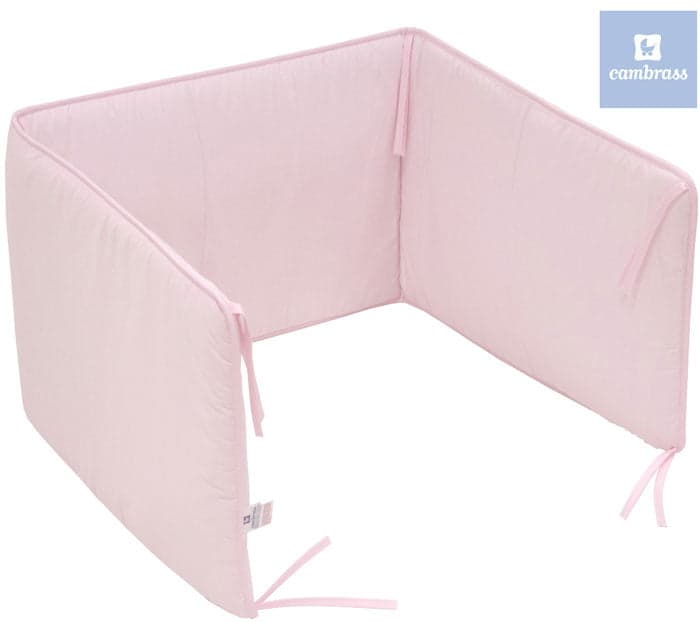 Cambrass - Protetor cama de grades LISO E 60x40 cm rosa