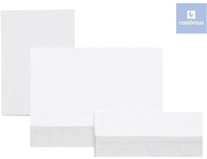 Cambrass - Jogo de lençois cama grades GRIS, STAR