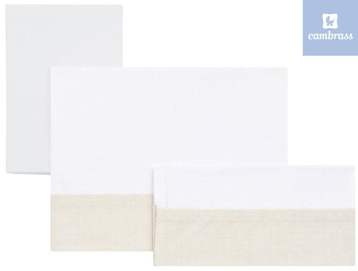 Cambrass - Jogo de lençois alcofa BEIGE, STAR