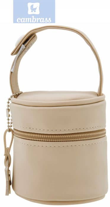 CAMBRASS - PORTA CHUPETAS MATE CAMEL 8,5x8,5x11 CM